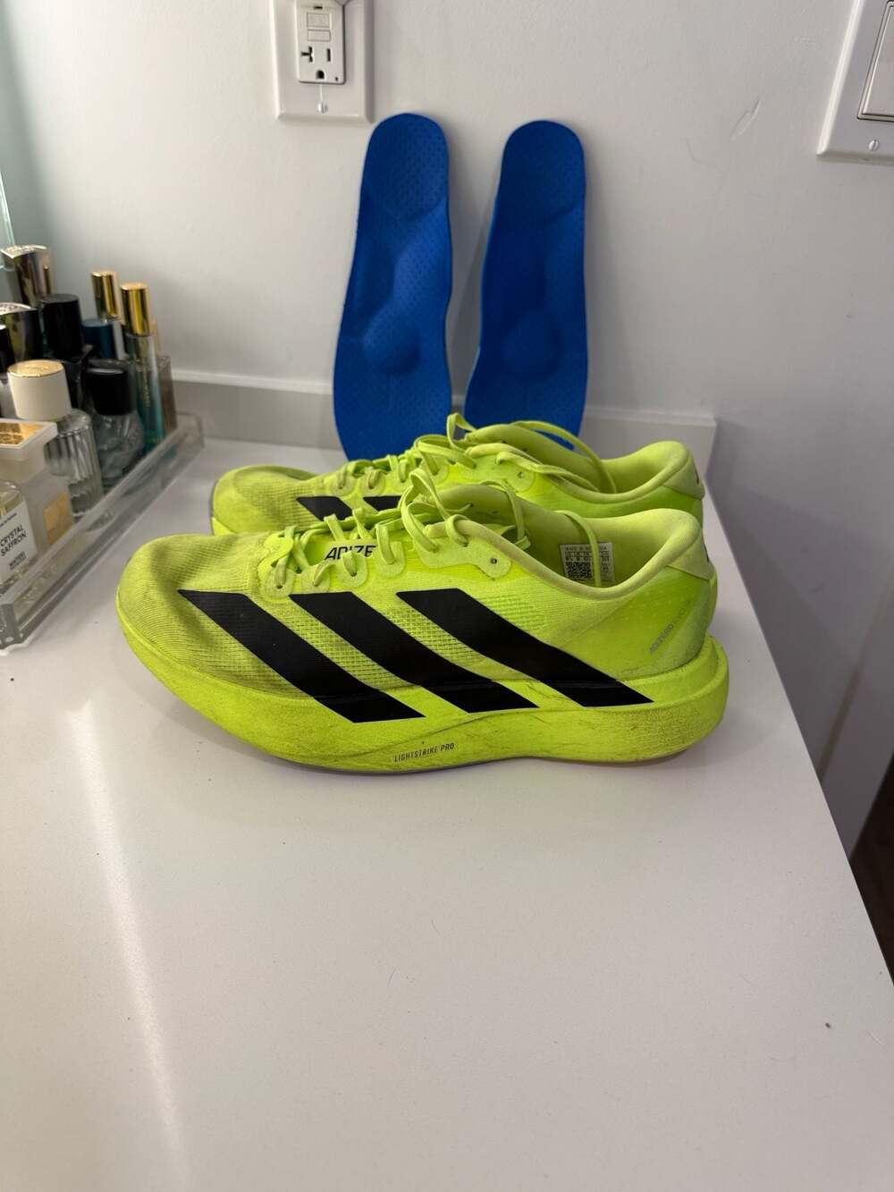 Adidas Adizero Evo SL Lucid Lemon Core Black Matte Silver Running Shoes